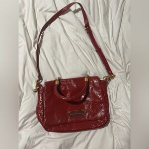 Marc By Marc Jacobs Red Shoulder Bag with Silver Hardware